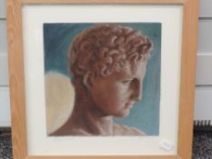 A pastel sketch, Sarah Janson, Hermes Merairius, signed and dated 2007, 27 x 26cm, plus frame and