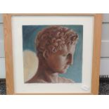 A pastel sketch, Sarah Janson, Hermes Merairius, signed and dated 2007, 27 x 26cm, plus frame and