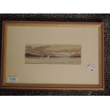 A watercolour, G A Mitchell, Sails on Windermere, signed and dated (19)98, 6 x 17cm, plus frame