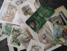 A selection of watercolours and prints, Albert Dickens, various, inc Princess Parkway studies,