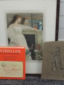 A mezzotint, after J McNeill Whistler, Symphony in White, No 2, signed Arthur L Cox, dated 1922,