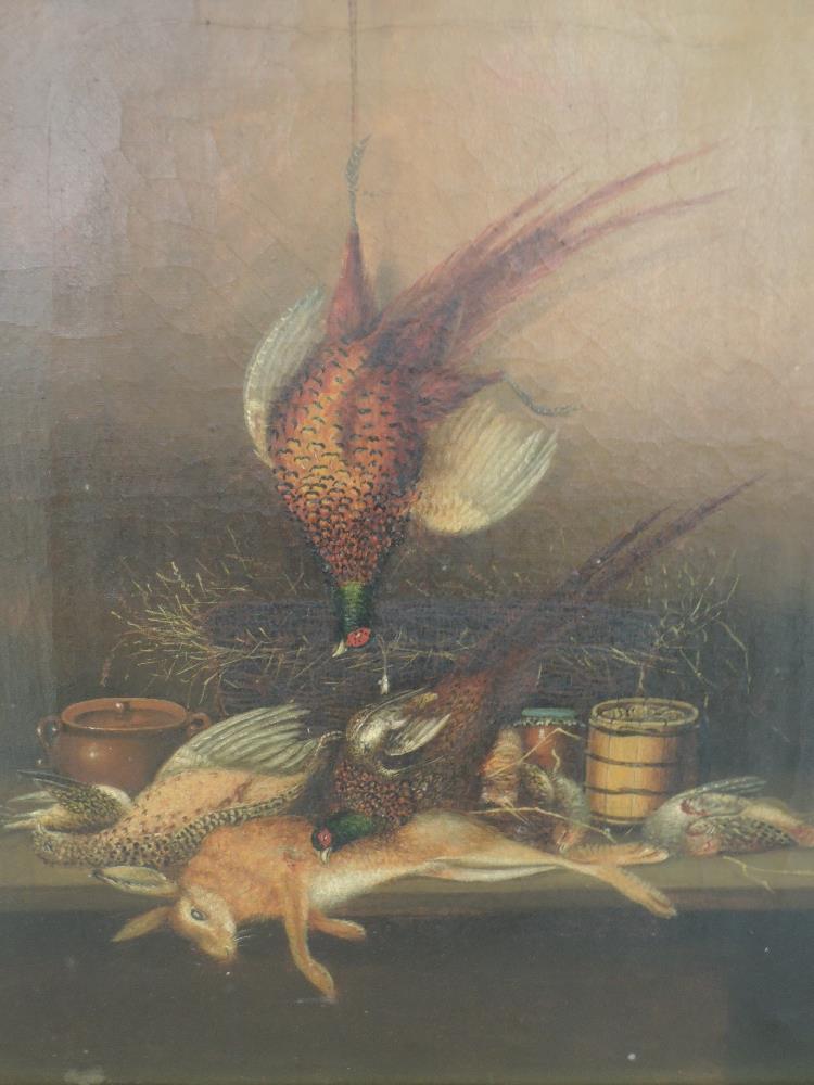 A pair of oil paintings, attributed to Benjamin Blake, game for larder, and dated circa 1820, each - Image 7 of 8