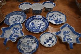 A good selection of fine blue and white wears including delft, tin glazed and Chinese export tea