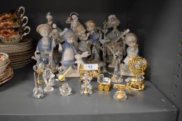 A selection of Swarovski crystal miniatures and a selection of similar figures
