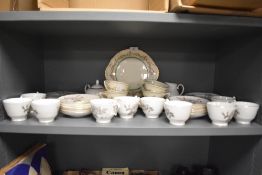 Two part tea services including Royal Doulton Prelude and Crown Staffordshire
