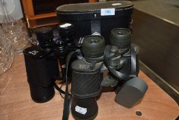 Two pairs of binoculars including Photax 10x50 and Dia Stone 8x 20x50