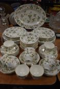 A large quantity of Wedgwood 'Wild strawberry' including cups and saucers, plates and platters,