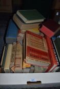 A mixed box of books including dictionaries, verse and Rhyme and simialar.