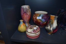 A selection of lustre ware ceramics including west German etc