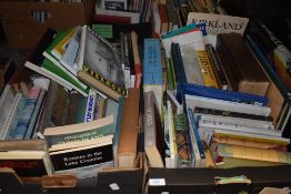 Two boxes of books including local interest Romans in the Lake counties and Cumberland