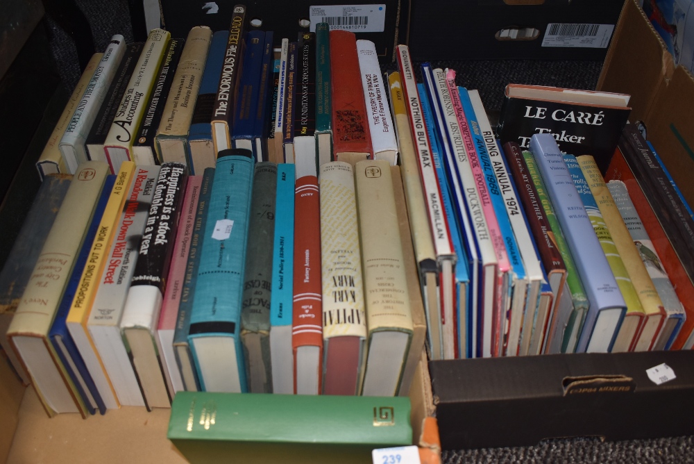 A selection of text and reference books relating to tax finances and banking etc