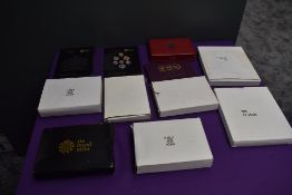 A collection of UK Royal Mint Year Sets, 1970, 1992, 1993, 1997, 1998, 2005, 2006, 2007, 2008,