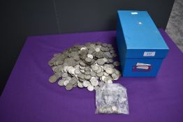 A large collection of GB Silver Coins, Threepence to Half Crown, mainly post 1920