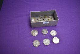 A collection of mainly Silver GB Coins including Silver Threepences and Crowns