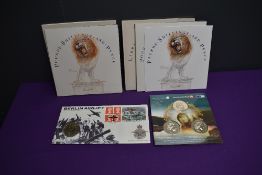 Two Royal Mint Pounds Shillings and Pence 8 coin sets and a Berlin Airlift Medallic Cover along with