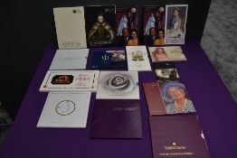 A collection of UK Commemorative Crowns in Presentation Packs, 1990 90th Birthday, 1996 70th