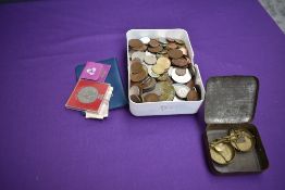 A collection of GB & World Coins and a Coin Scale etc