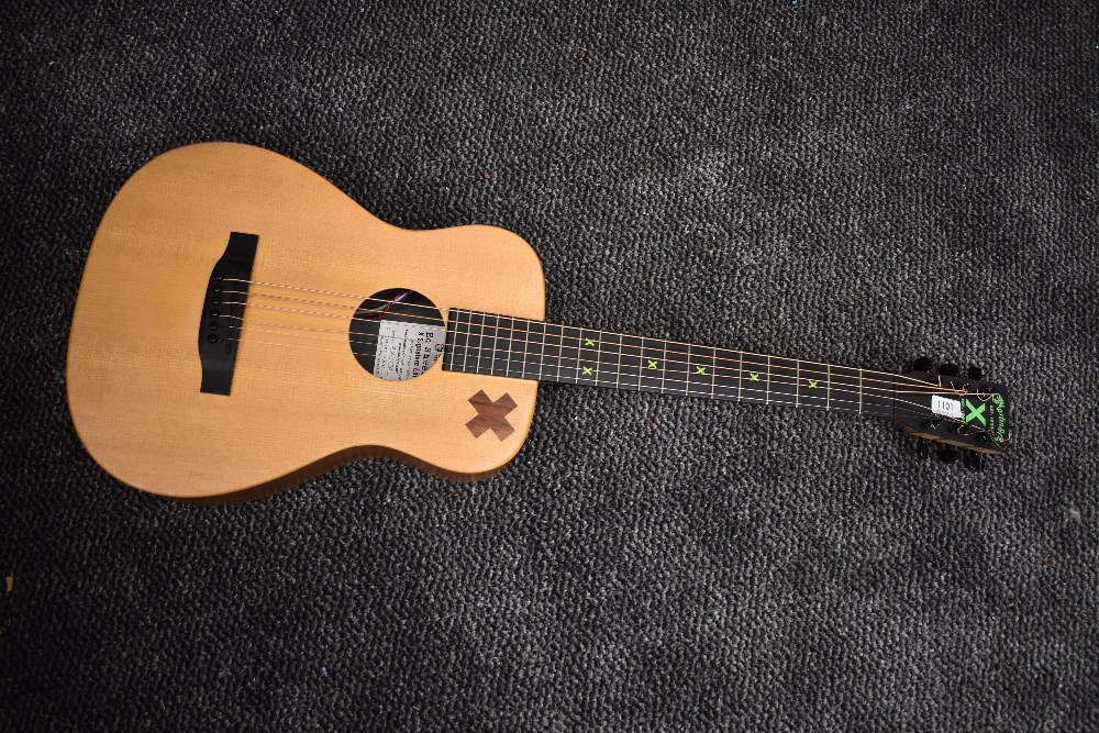A Martin 'baby' acoustic guitar, special edition, Ed Sheeran X, serial number 221970, with padded