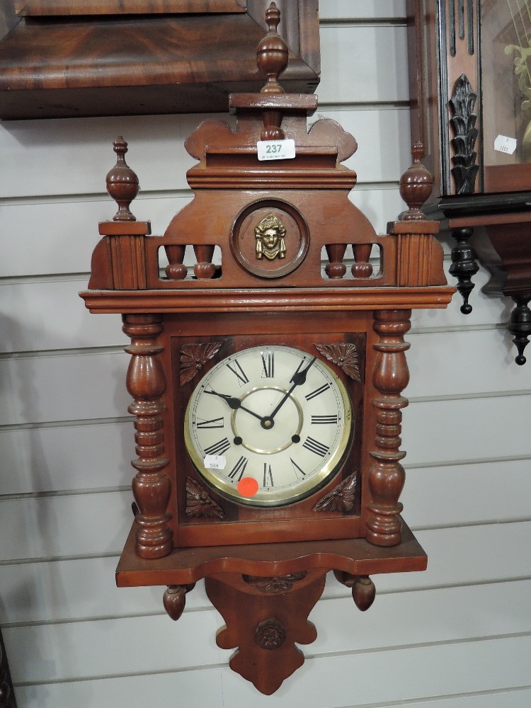 A carved wall clock made in Korea