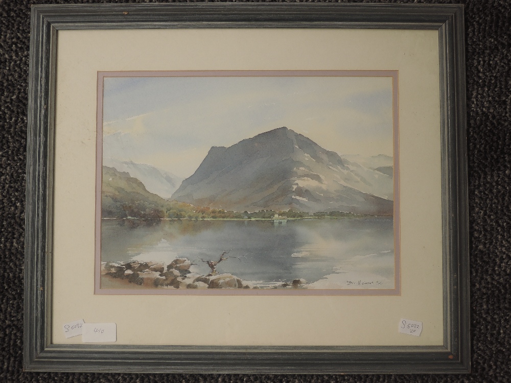 A watercolour, Eric Holmes, Fleetwith Pike Buttermere, signed and dated (19)94, 29 x 32cm, plus