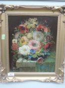 An oil painting, Reynold, still life, signed, 30 x 25cm, plus frame