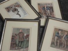 A set of four prints, after Reynolds, Dickensian characters, for Buchanan whisky, each 28 x 20cm,