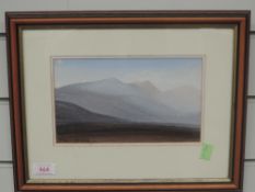 A watercolour, F Marie Destelle, landscape, signed, 13 x 22cm, plus frame and glazed