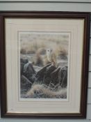 A Ltd Ed print, after Steven Townsend, barn owl, signed and numbered 312/450, 40 x 30cm, plus