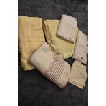 Two CC41 utility labelled cosy sheets, approx 76' x 88',two Woods or Harrogate cellular blankets, an