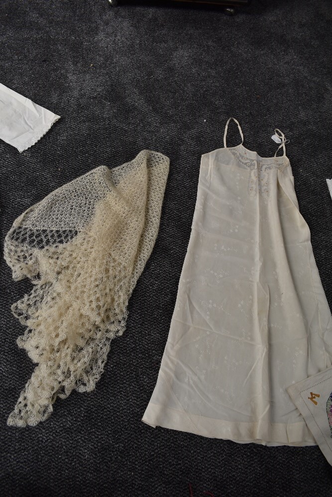 A mixed lot of vintage and antique underwear, aprons and more also included is a Victorian - Image 3 of 5