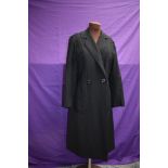 A black 1940s slim fit model coat having wonderful details throughout.AF.