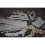 A selection of antique lace,tatting and more.