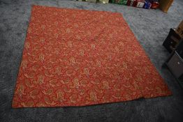 A Large and heavy antique paisley quilt, vibrant colours and in good order.