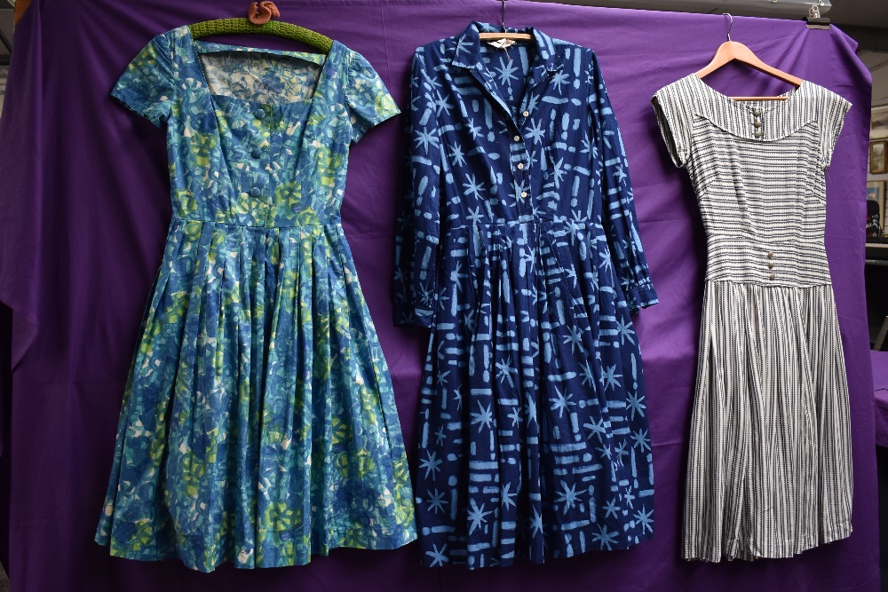 Three stunning 1950s cotton day dresses including California cottons and St Michaels.