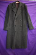 A gents 1950s double breasted overcoat,larger size.