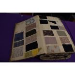 A superb piece of history in the form of a scrapbook, this contains a massive array of fabric