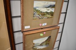 A pair of oil paintings, L Metzger, Lakes landscapes, signed and dated 1953/5, 12 x 17cm, plus frame