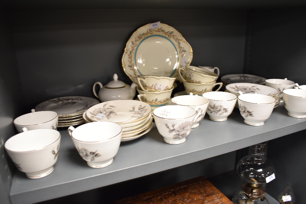 Two part tea services including Royal Doulton Prelude and Crown Staffordshire