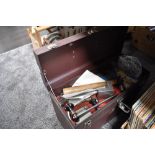 An engineers tool chest having metal case complete with contents for metal working and mechanic etc