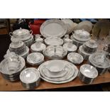 A large part tea and dinner service by Contemporary Noritake in the Melissa design