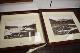 Two local interest photographs framed and glazed Lakeside scenes