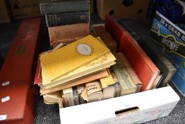 A mixed box of books including dictionaries, verse and Rhyme and simialar.