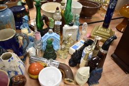 A selection of novelty perfume and similar bottles,including scarce bakelite evening in Paris owl.