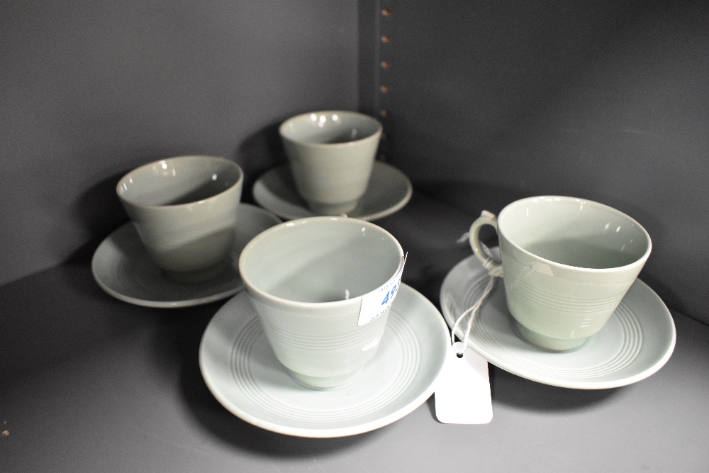 Four small sized tea cups and saucers by Wood and sons in the Beryl design