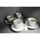 Four small sized tea cups and saucers by Wood and sons in the Beryl design