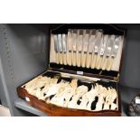 A fine cased canteen of cutlery by Harrison Fisher in the Trafalgar design