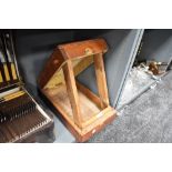 A portable hand made artist easel with inner storage