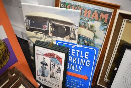 A selection of transport related prints and sign