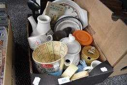 A selection of ceramics and kitchen items including Dr Nelsons inhaler