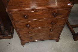 A 19th Century commode chest, later internal fittings for bottles etc